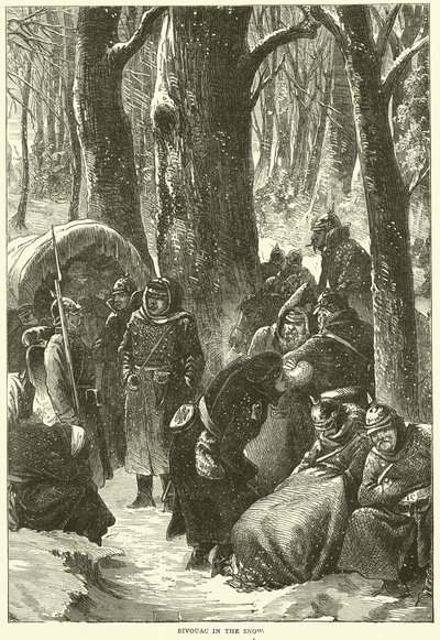 Biwak im Schnee, November 1870 von English School
