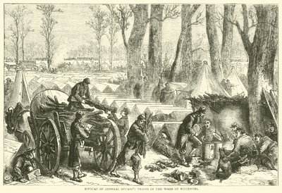 Biwak der Truppen von General Ducrot im Wald von Vincennes, Oktober 1870 von English School