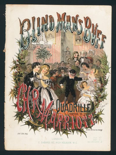 Blindekuh, Quadrille von C H R Marriott, viktorianisches Notenblatt von English School