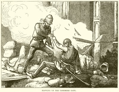 Sprengung des Kaschmir-Tores von English School
