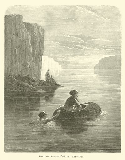 Boot aus Ochsenhaut, Abessinien von English School