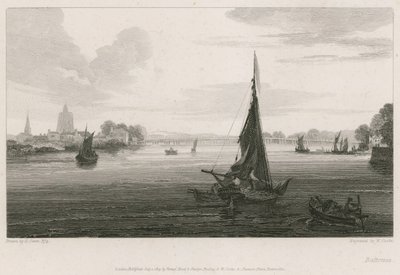 Boote auf der Themse bei Battersea von English School