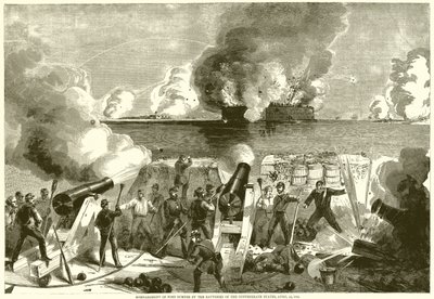 Beschuss von Fort Sumter durch die Batterien der Konföderierten Staaten, 13. April 1861 von English School