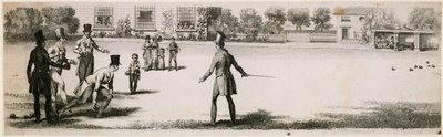 Bowls, gespielt während der Regentschaft in einem nicht identifizierten Vergnügungsgarten von English School
