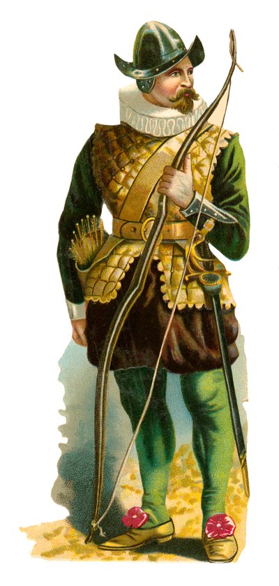 Bogenschütze aus der Zeit von Königin Elisabeth I., 1559-1603 von English School