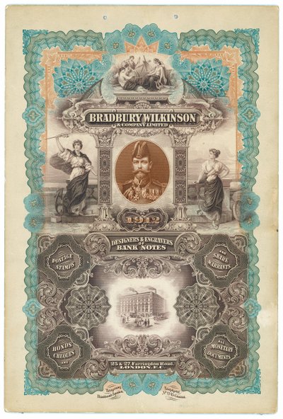 Bradbury Wilkinson & Co, Designer und Graveure von Banknoten von English School