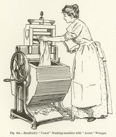 Bradfords Vowel Waschmaschine mit Acorn Wringer von English School