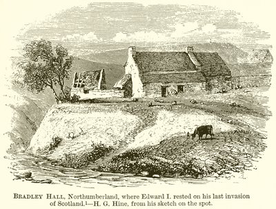 Bradley Hall, Northumberland, wo Edward I. bei seinem letzten Einmarsch in Schottland rastete von English School