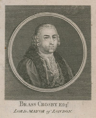Brass Crosby, Lord Mayor von London 1765 von English School