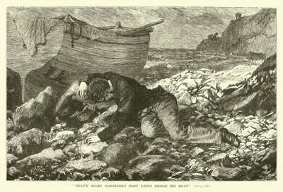 Der tapfere Allen Gardiner liegt neben seinem Boot von English School