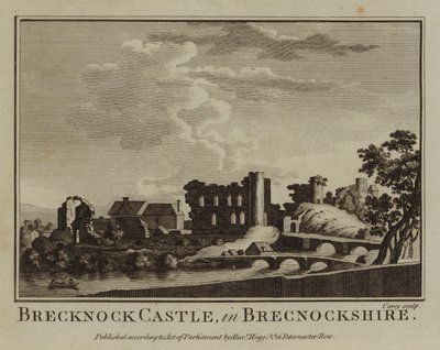 Brecknock Castle in Brecknockshire (Stich) von English School