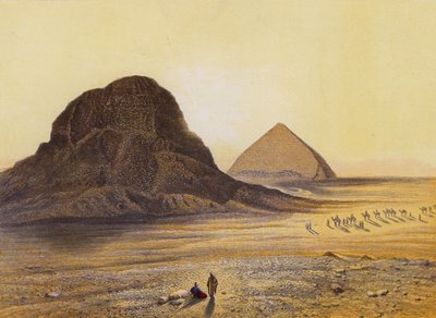 Backsteinpyramiden von Dashour, Ägypten, Ex V 5 18 von English School