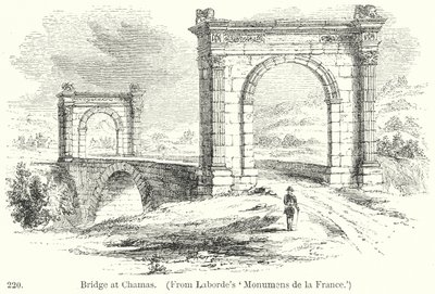 Brücke bei Chamas (Gravur) von English School