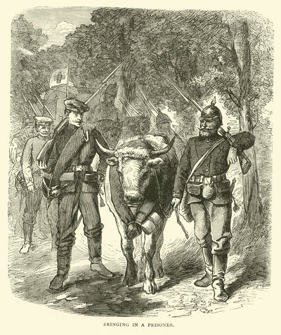 Einen Gefangenen hereinbringen, September 1870 von English School