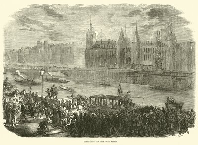 Einbringen der Verwundeten, November 1870 von English School