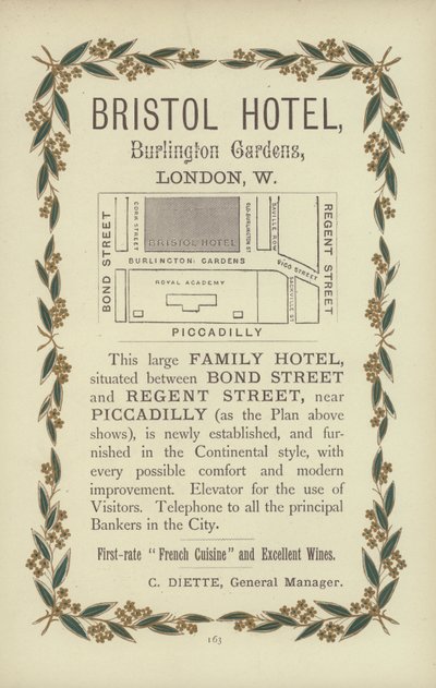 Bristol Hotel (Gravur) von English School