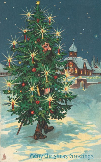 Britische Weihnachtskarte von English School