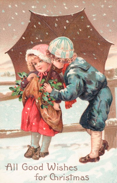Britische Weihnachtskarte von English School