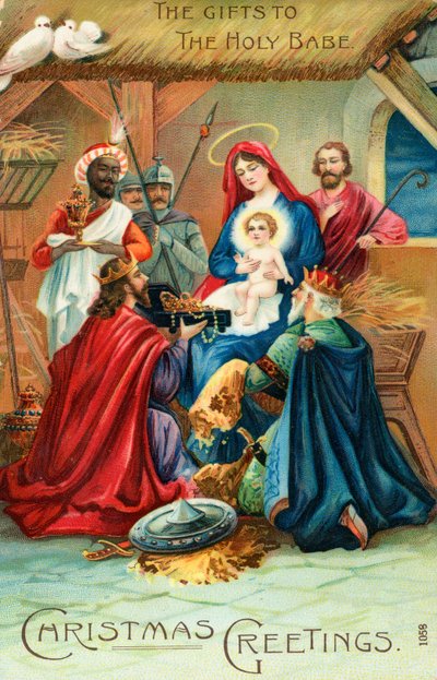 Britische Weihnachtskarte von English School