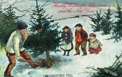 Britische Weihnachtskarte von English School