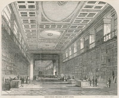 British Museum, die königliche oder königliche Bibliothek von English School