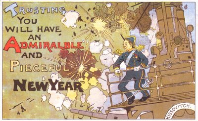 Britische Neujahrskarte von English School