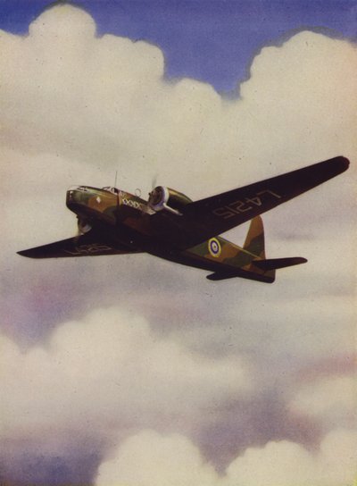 Britischer Vickers Wellington Bomber im Flug von English School