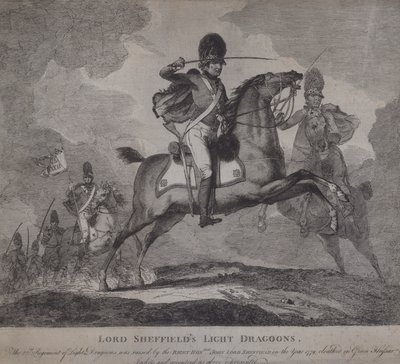 Britische Soldaten von Lord Sheffields 22. Leichten Dragonern von English School