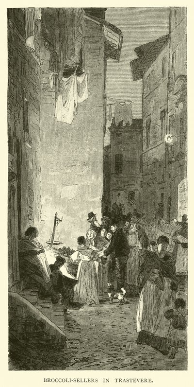 Brokkoli-Verkäufer in Trastevere von English School