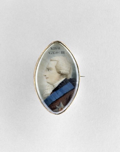 Brosche mit Porträt von König George III. von English School