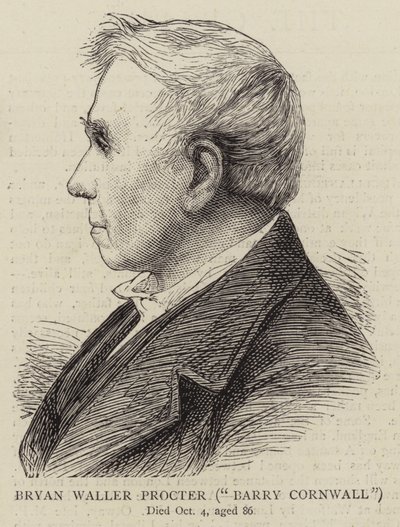 Bryan Waller Procter, "Barry Cornwall" (Stich) von English School