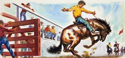 Bucking Broncho beim Rodeo von English School