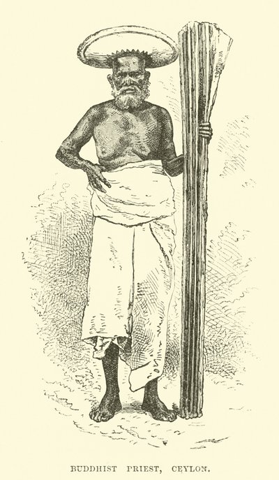Buddhistischer Priester, Ceylon von English School