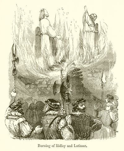 Verbrennung von Ridley und Latimer von English School