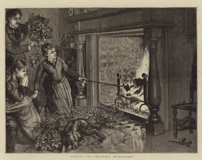 Das Verbrennen der Weihnachtsdekorationen von English School