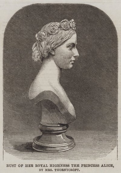 Büste Ihrer Königlichen Hoheit Prinzessin Alice, von Mrs. Thornycroft von English School