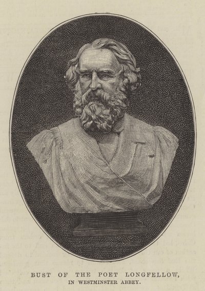 Büste des Dichters Longfellow in der Westminster Abbey von English School
