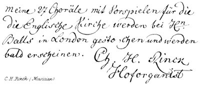 C H Rinck von English School
