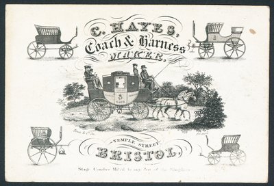 C Hayes, Kutschen- und Geschirrhersteller, Visitenkarte von English School