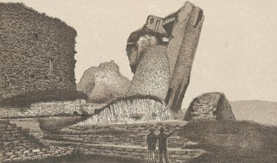Caerphilly Castle, Schiefer Turm von English School