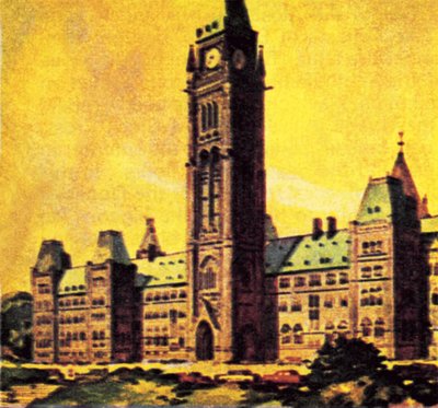 Kanadas Parlamentsgebäude in Ottawa von English School
