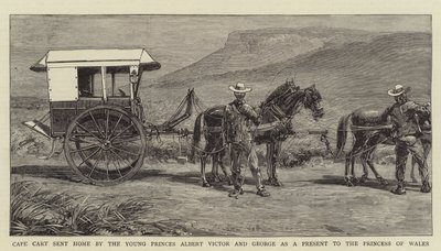 Kapwagen, von den jungen Prinzen Albert Victor und George als Geschenk an die Prinzessin von Wales nach Hause geschickt von English School