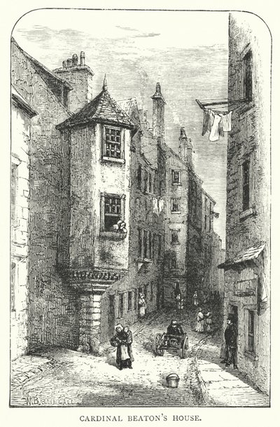 Haus von Kardinal Beaton (Stich) von English School