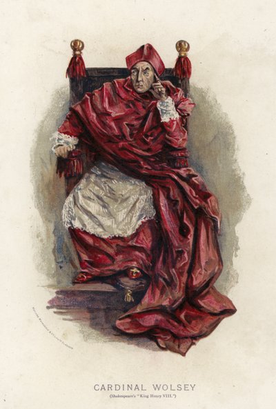 Kardinal Wolsey, aus Shakespeares König Heinrich VIII. von English School