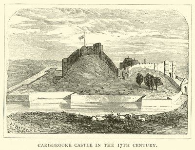 Carisbrooke Castle im 17. Jahrhundert von English School