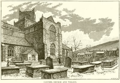 Cartmel Kirche und Dorf von English School