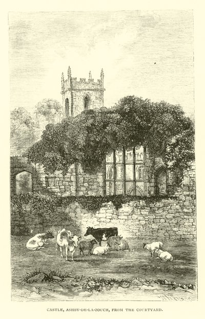 Schloss, Ashby-de-la-Zouch, vom Innenhof von English School