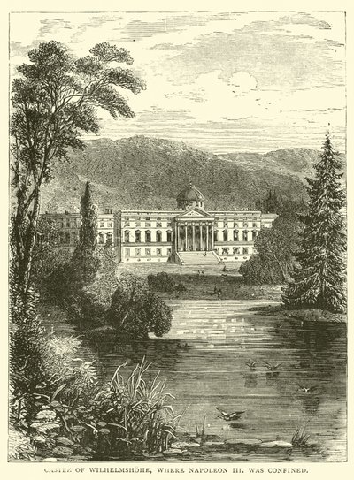 Schloss Wilhelmshöhe, wo Napoleon III. gefangen gehalten wurde von English School