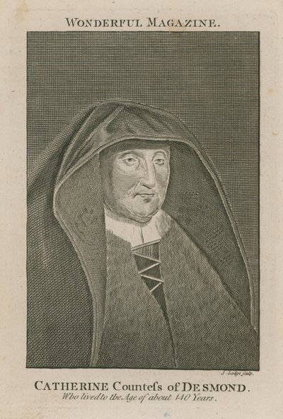 Catherine Gräfin von Desmond, die etwa 140 Jahre alt wurde von English School