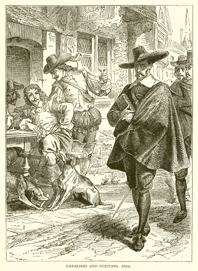 Kavaliere und Puritaner, 1600 von English School